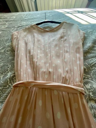 Vestido rosa palo lunares