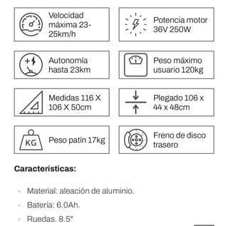 Patinete Eléctrico Fila 8.5 pulgadas