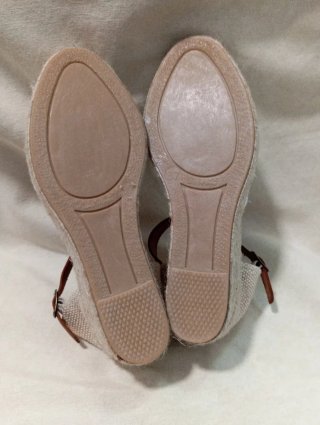 Esparteñas cuña blancas y beige
