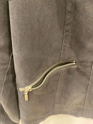 Chaqueta Biker Gris Asimétrica Estilo Japonés...