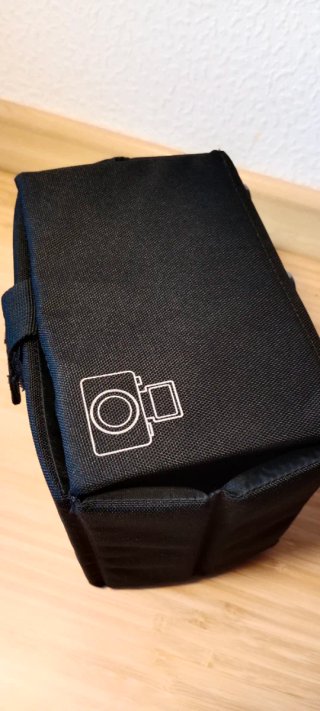 Organizador/ inserto plegable para cámaras