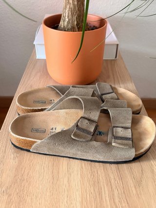 Birkenstock Arizona Beige/Marrón Talla 41
