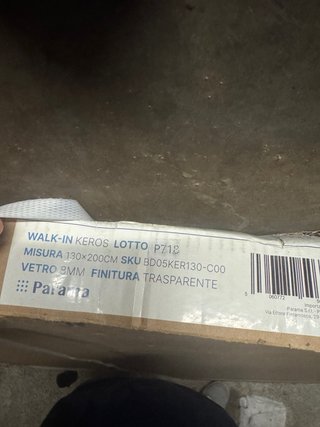 Box doccia walk-in Keros 130x200