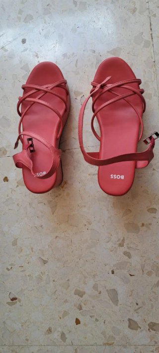 Sandalias Plataforma Hugo Boss Rojas Talla 40
