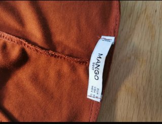 Vestido terracota manga larga