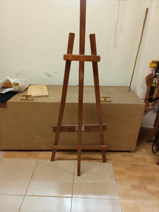 Caballete de madera para pintar