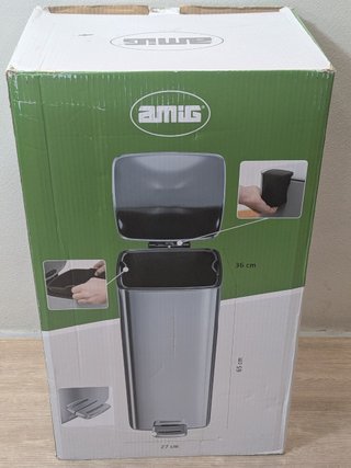 Cubo Basura Pedal Amig Artvin 30L Blanco