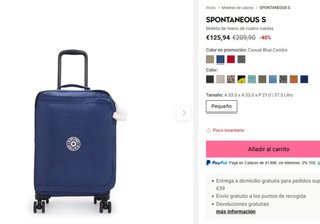 Maleta de cabina Kipling morada