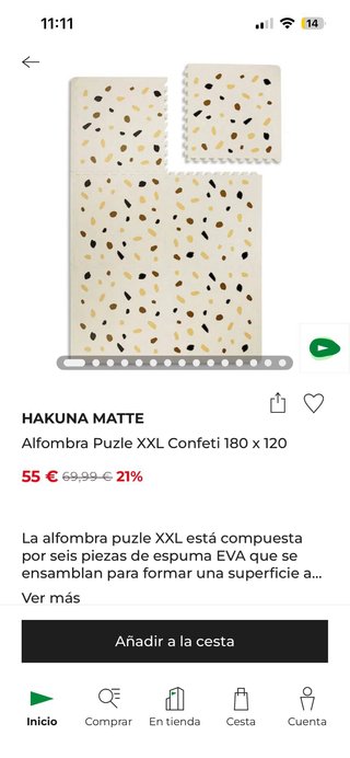 Alfombra puzzle XXL bebé guardería