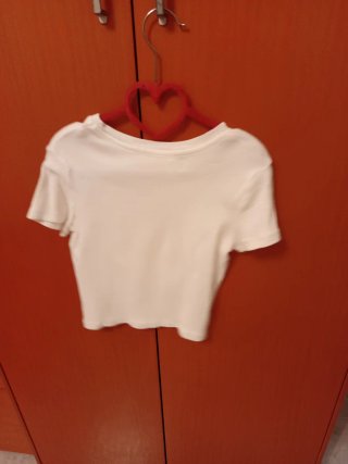 Camiseta Bershka XS Tigres Flores Blanca