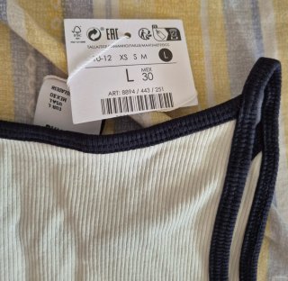 Top Bershka Blanco Talla L