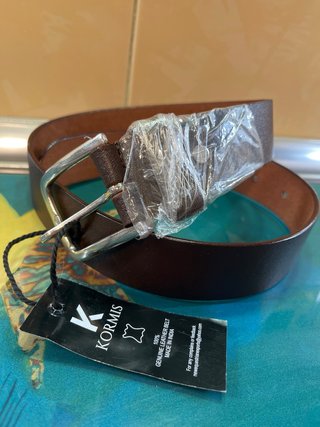 Cinturón KORMIS Piel Cuero Marrón 83 cm sin hebill