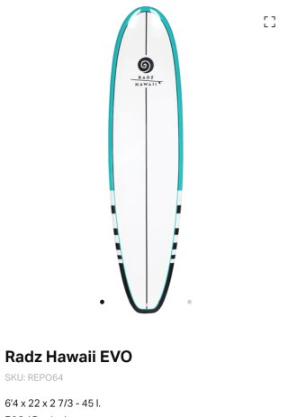 Tabla Surf Radz Hawaii 6'4