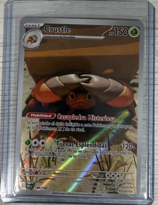 Carta Pokémon Crustle 186/182 Ilustración Rara