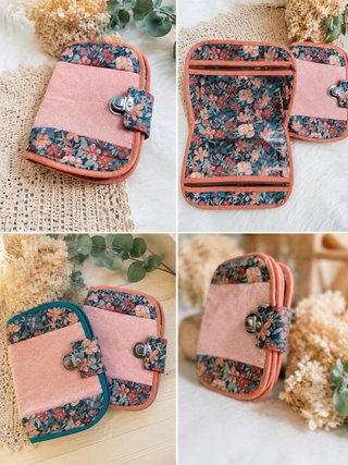 Neceser floral con compartimentos