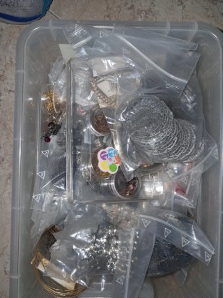 Lote Material Bisutería Cuentas Variadas