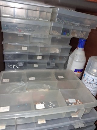 Lote Material Bisutería Cuentas Variadas