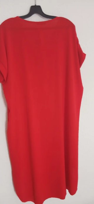 Vestido rojo largo talla única