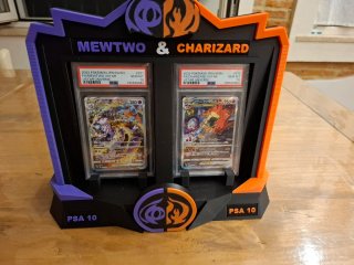 Display PSA 10 Charizard & Mewtwo VSTAR