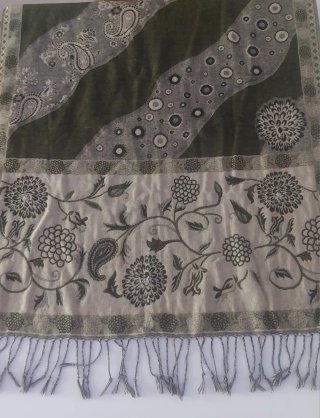 Pañuelo Fular Mujer Yu.Yu. Beige/Verde