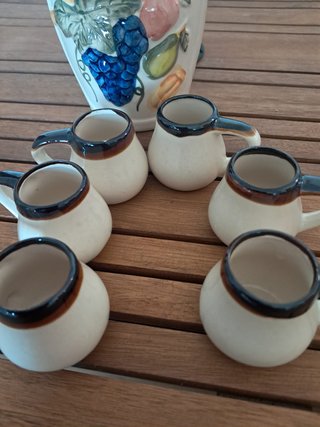 Set Liquori Ceramica Sarda Artigianale Vintage