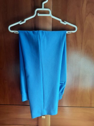 Pantalón Zara Mujer Azul Eléctrico