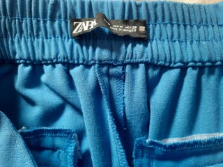 Pantalón Zara Mujer Azul Eléctrico