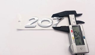 EMBLEMA TRASERO LETRAS 207 PEUGEOT CROMADO