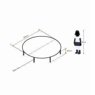 Trampolino elastico Fitness Blu 102 cm per esterni