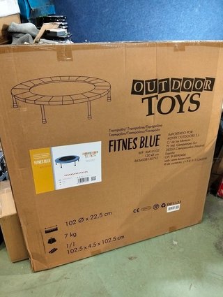 Trampolino elastico Fitness Blu 102 cm per esterni