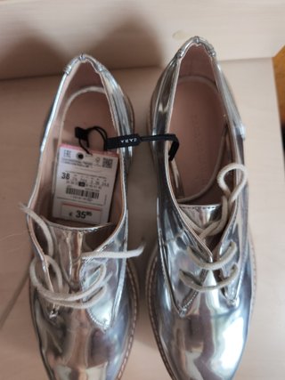 Zapatos plateados Zara talla 38