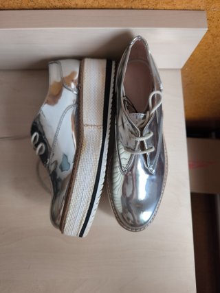 Zapatos plateados Zara talla 38