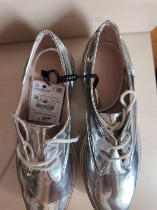 Zapatos plateados Zara talla 38