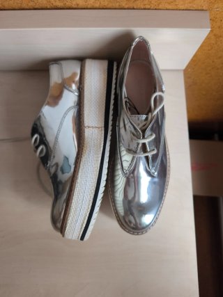 Zapatos plateados Zara talla 38