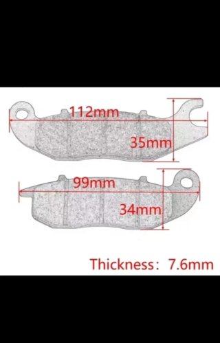 Pastillas freno Honda 125c.c.  CBR, CBF, MSX