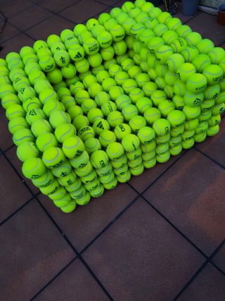 124 pelotas pádel/tenis para manualidades