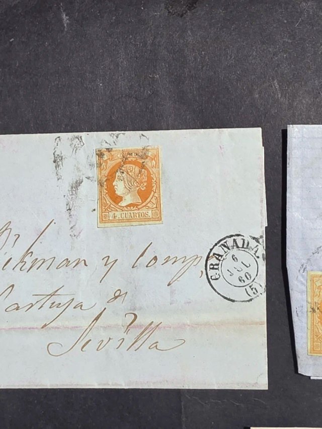 SOBRES CON CARTAS MANUSCRITAS DE ISABEL II