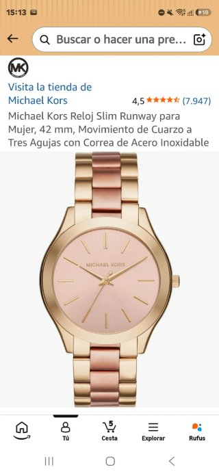 Reloj Michael Kors Dorado y Rosa