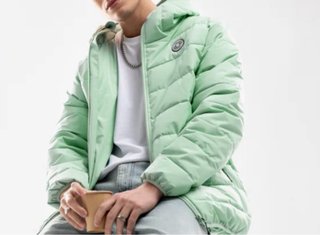 Chaqueta acolchada hombre verde