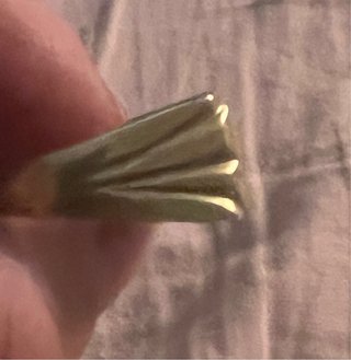 Anillo Sello Vintage Dorado Geométrico No envio