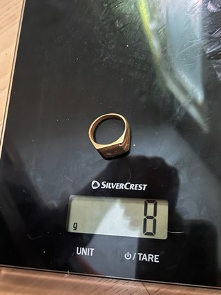 Anillo Sello Vintage Dorado Geométrico No envio