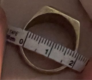 Anillo Sello Vintage Dorado Geométrico No envio