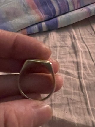 Anillo Sello Vintage Dorado Geométrico No envio