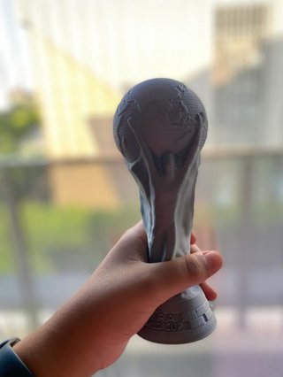 Copa del Mundo FIFA pequeña gris -15 cm