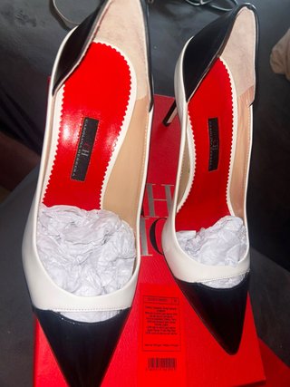 Zapatos Carolina Herrera Tacón Negro Blanco