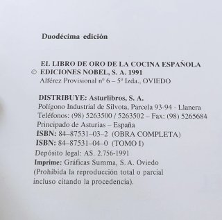 El Libro de oro de la cocina española