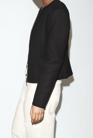 Zara Chaqueta Corta Negra Talla S