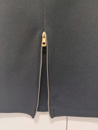 Falda Nueva Negra hasta la Rodilla Midi Talla L