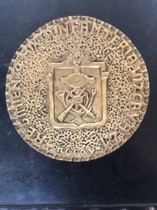 Cenicero Regimiento Vizcaya Alcoy Bronce