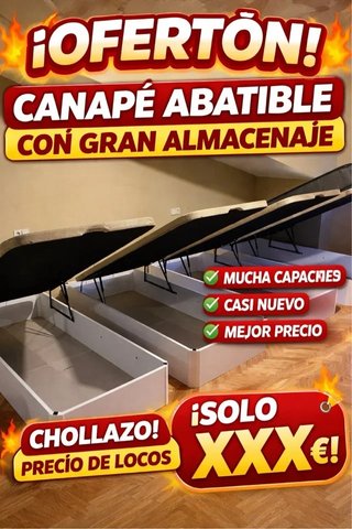 canapé ABATIBLE nuevo LIQUIDACIÓN hoy
